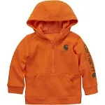 Carhartt Toddler Boys Long-Sleeve Half-Zip Sweatshirt in Orange, 3T