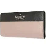 Kate Spade New York Kate Spade Staci Colorblock Large Slim Bifold Wallet in Nimbus Grey White Multi