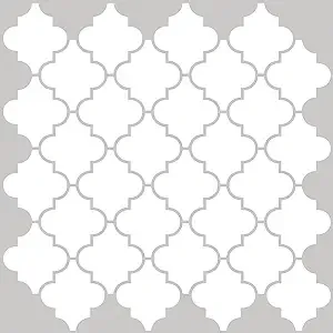 InHome Quatrefoil 10 in. x 10 in. Peel & Stick Resin Backsplash Tiles in White and Gray (4 Pack)