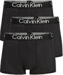 Calvin Klein Men's Ultra-Soft Modern 3-Pack Trunk - Black - S