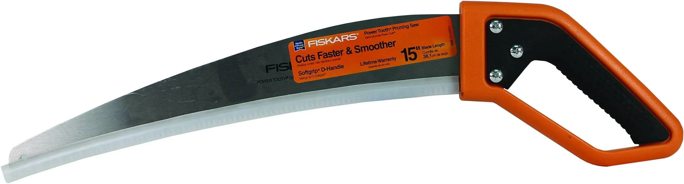 Fiskars Power Tooth Softgrip D-Handle Saw,15"