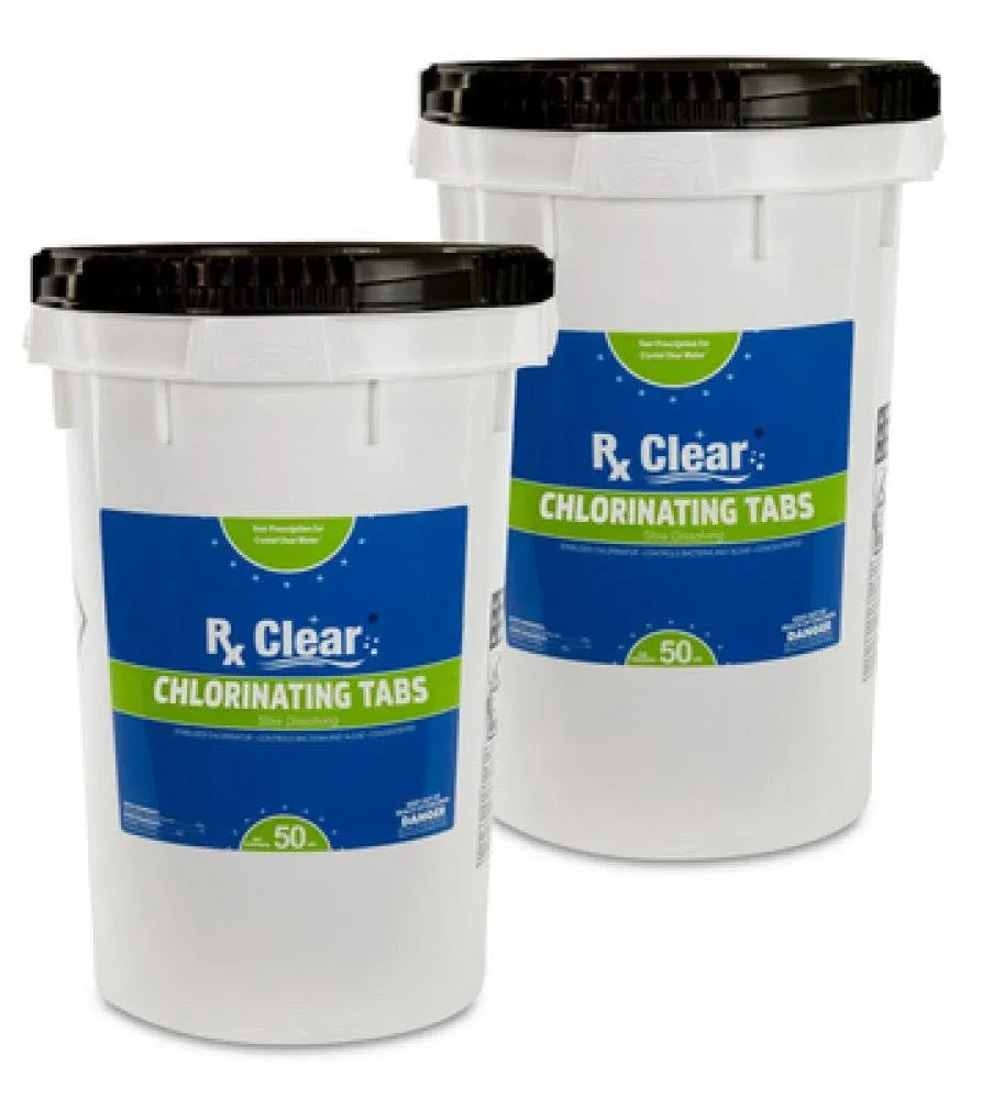 RX Clear 1" Stabilized Chlorine Tablets - 100 lbs.