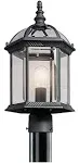 Kichler 49187BK Barrie Outdoor Post Light In Black