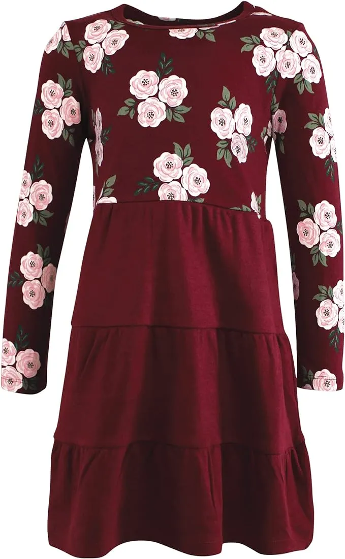 Baby Girls Cotton Dresses, Fall Botanical