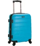 Rockland Melbourne Hardside Expandable Spinner Wheel Luggage, Turquoise, Carry-On 20-Inch