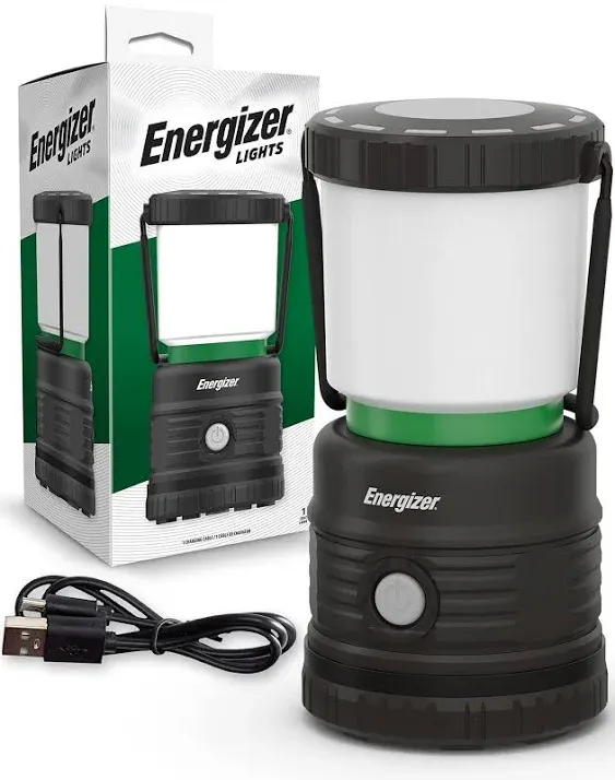 ENERGIZER LED Camping Lantern X1000, Bright and Rugged Tent Light, Water Resistant Lantern for Camping, Hiking, Fishing, Emergency (USB Cable Included)