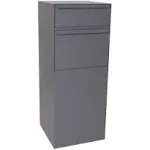 dVault Locking Curbside Delivery Vault with Letterbox - Gray