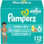 Diapers Size 2, 112 count - Pampers Baby Dry Disposable Diapers