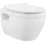 Swiss Madison Ivy Wall Hung Elongated Toilet Bowl, Black Hardware