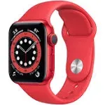 Apple Watch Series 6 rojo aluminio 40 mm con bucle de nailon negro GPS-