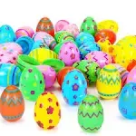 Sizonjoy 36 Pcs Plastic Printed Easter Eggs, 3.15" Tall Fillable Colorful Toys Easter Eggs Bulks for Easter Hunt, Party Favor, Basket Stuffers Filler, Classroom Prize Supplies