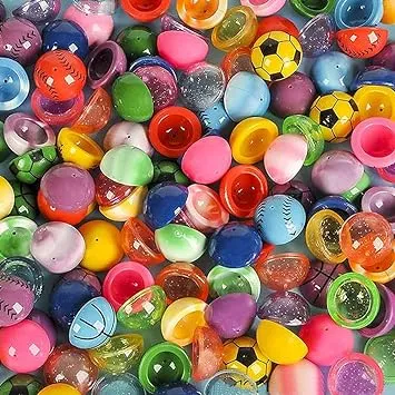 ArtCreativity 1.25 Inch Rubber Poppers Mix for Kids, Bulk Pack of 72 Pop-Up Half