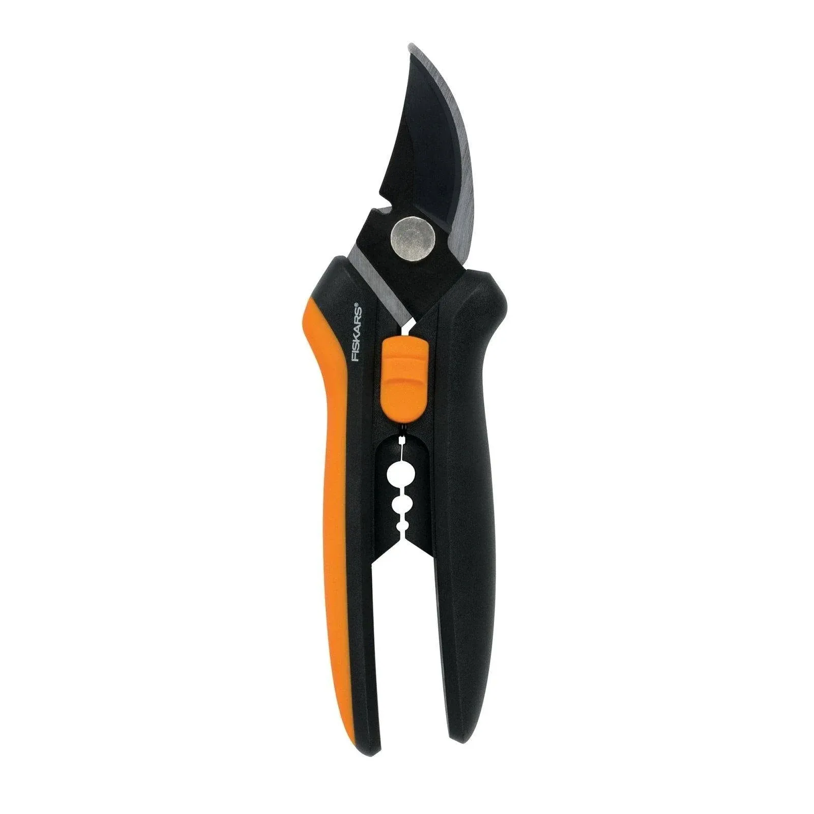 Fiskars Solid Snip Pruner, Floral SP14, Length: 24cm, Steel Blades/Plastic Handle, 1051601, Orange/Black