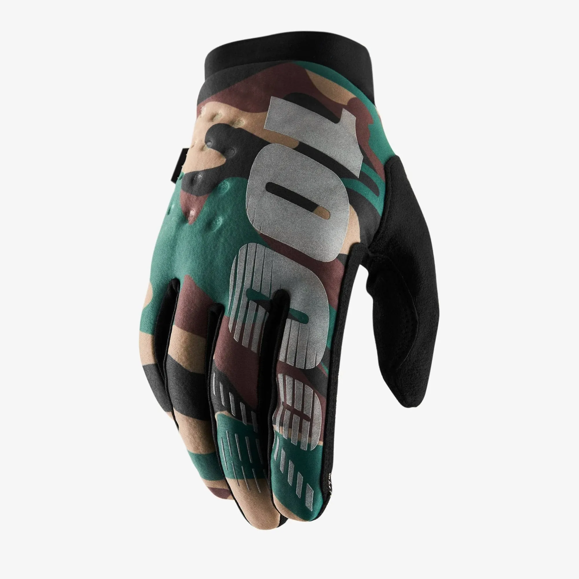 BRISKER Camo/Black Dirt Bike Gloves - Mountain Bike Gloves