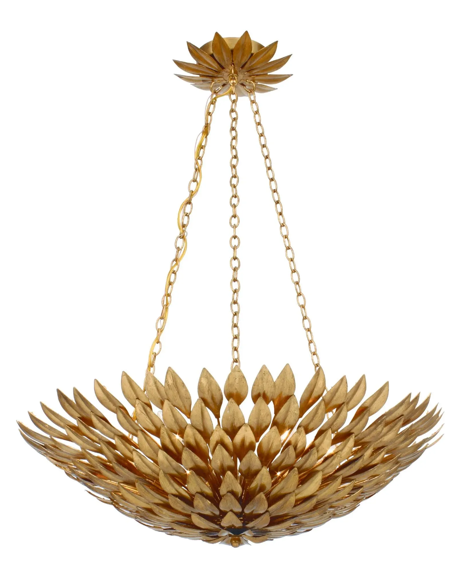 Crystorama (517)Broche 6-Light Chandelier Antique Gold