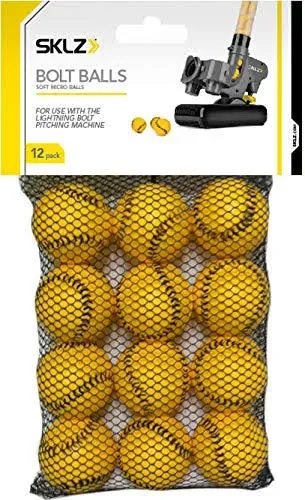 SKLZ Lightning Bolt Balls Foam Baseballs for Training and Practice, 12 Pieces