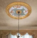 AFD Cherubs Sky Round Chandelier Ceiling Medallion 36in