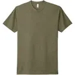 "Next Level Men's Light Olive Premium Fitted CVC Crew Tee"