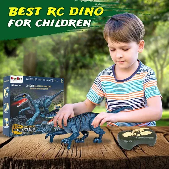 Hot Bee Remote Control Dinosaur Toys for Boys 4-7 8-12 Walking Robot Dinosaur...