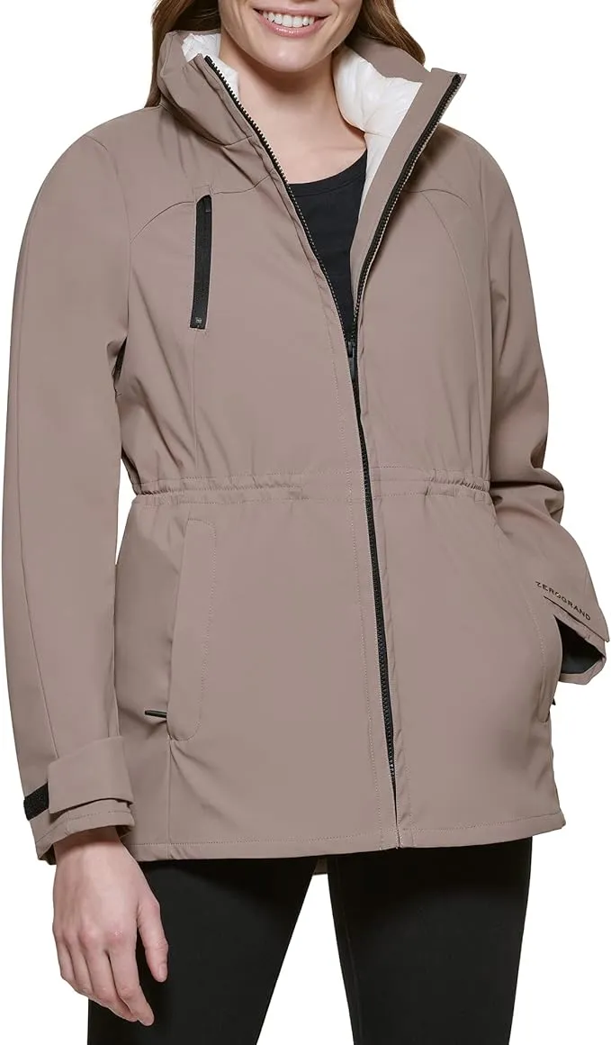 Cole Haan Women's 2-in-1 Jacket - Oat and White - Size Small