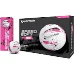 TaylorMade SpeedSoft Golf Balls Pink Ink