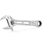 8 Widemouth Adjustable Wrench W/integrated 72tooth 12point 17mm Ratcheting 