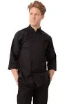 Chef Works Men&#039;s Morocco Chef Coat X-Large Black