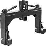 YITAMOTOR 3 Point Quick Hitch, 3000 lbs 3-Pt Attachments with 2" Receiver Hitch Adaptation to Category 1 & 2 Tractor with 5 Level Adjustable Bolt