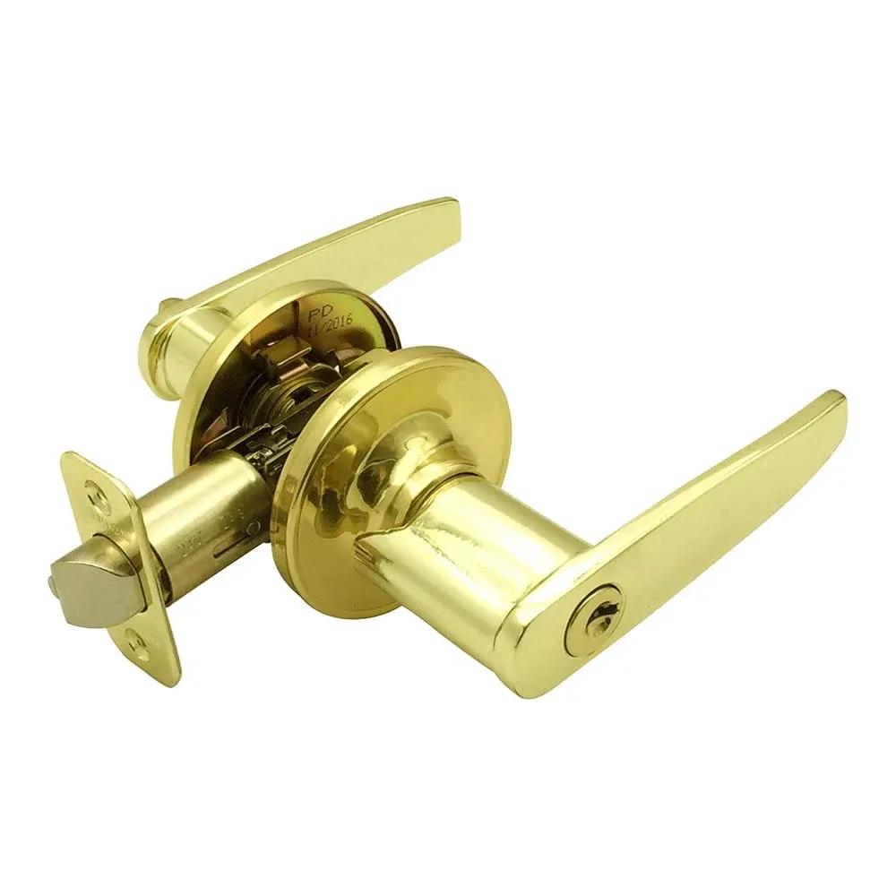 Design House 787499 Delavan Entry Lever, Polished Brass