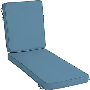 Arden Selections ProFoam Essentials Outdoor Chaise Lounge Cushion 72 x 21, French Blue Texture