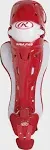 Rawlings Mach Intermediate NOCSAE Baseball Catcher's Leg Guards, Red