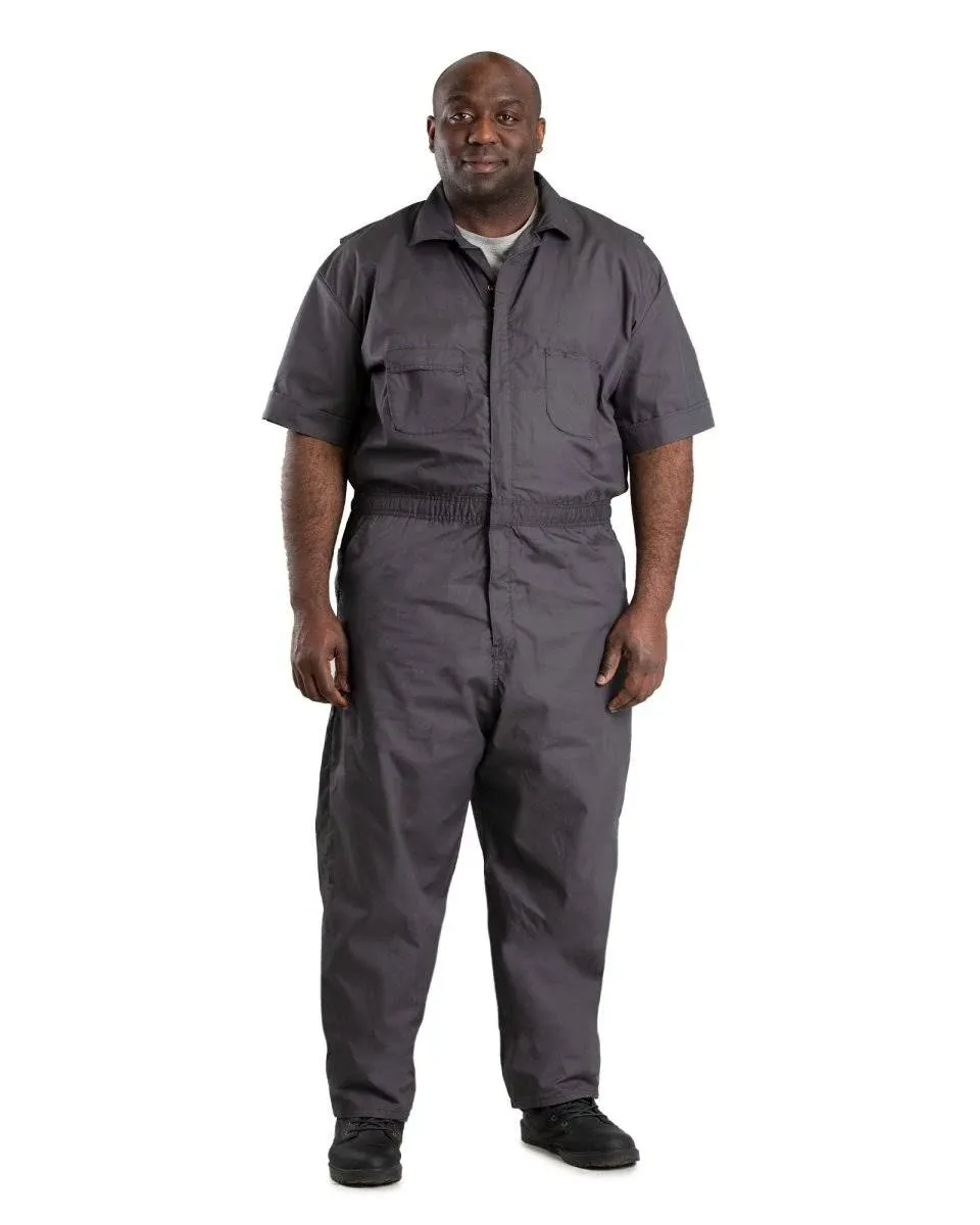 Berne Men's Poplin Short Sleeve Coverall Charcoal / 2XL/Short