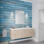 Easy Planking E-108 Tiffany Thermally-Modified Barn Wood Wall Planks, 1/4 x 5 x 48 Inches, Blue, 6 Piece