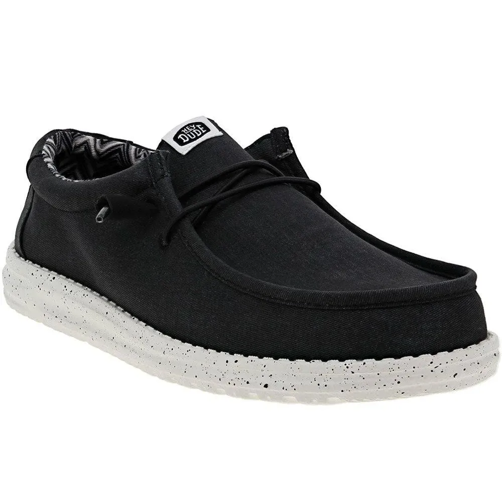 Hey Dude Wally Stretch Canvas 12 Men's Black