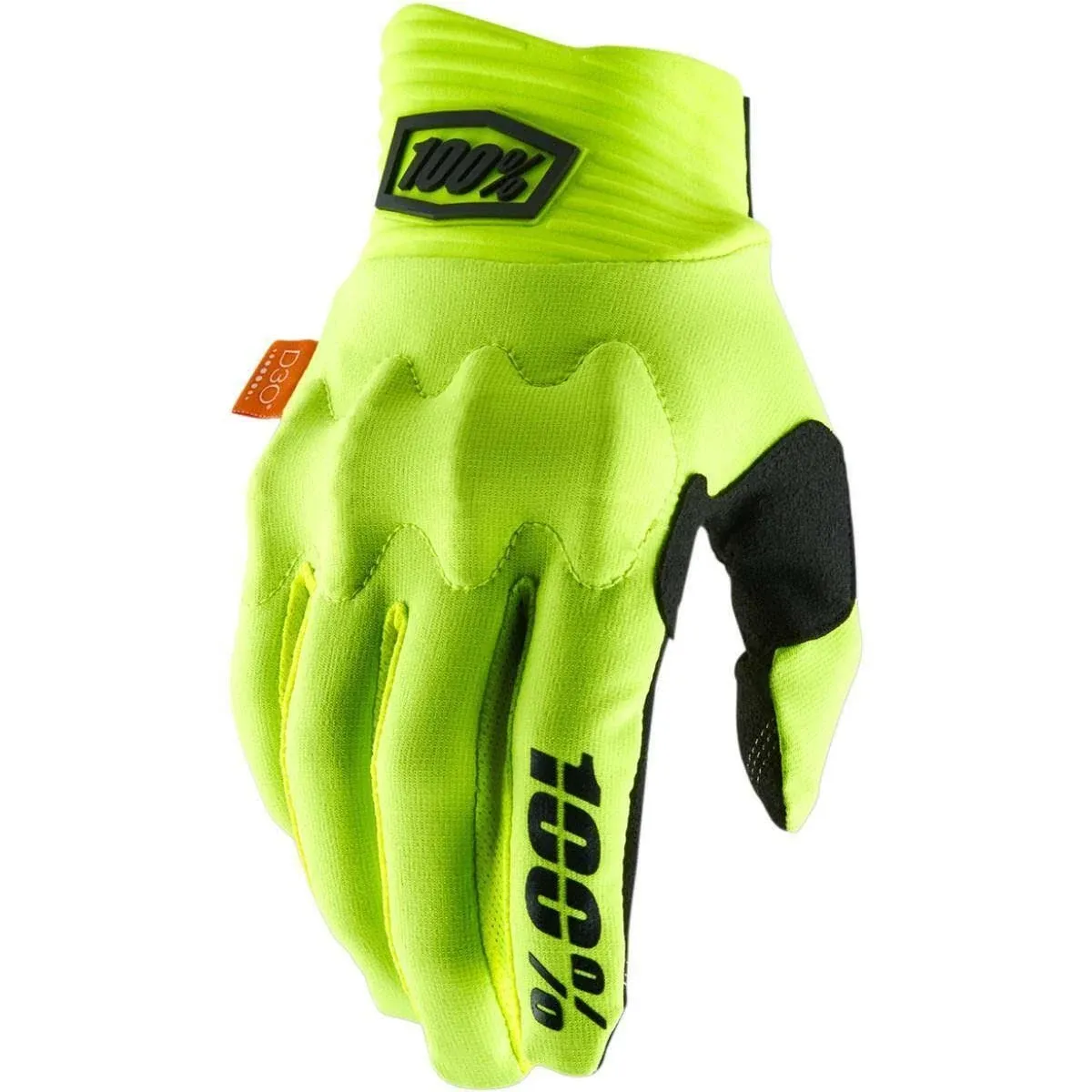 100% Cognito Gloves, Fluo Yellow/Black / Medium