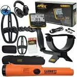 Garrett ACE APEX Detector w/ 6 x 11 DD Viper Search Coil, Z-Lynk Headphones, ...