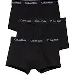 Calvin Klein Men's 3-Pack Assorted Logo Trunks - Blue - Size S