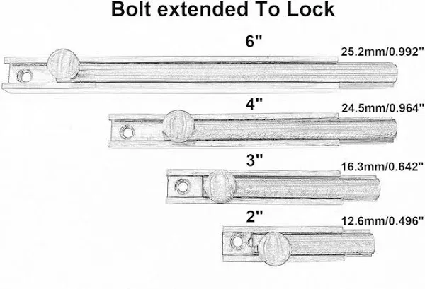 QCAA Solid Brass Surface Bolt, 3", Orb Oil Rubbed Bronze, 2 Pack, Made in Taiwan ...