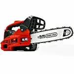 25.4cc Gas Top Handle Chainsaw with 12'' Bar Chain 2-Stroke Engine Cut Tree Wood