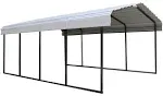 Arrow Steel 12 ft x 20 ft x 7 ft Carport, Eggshell