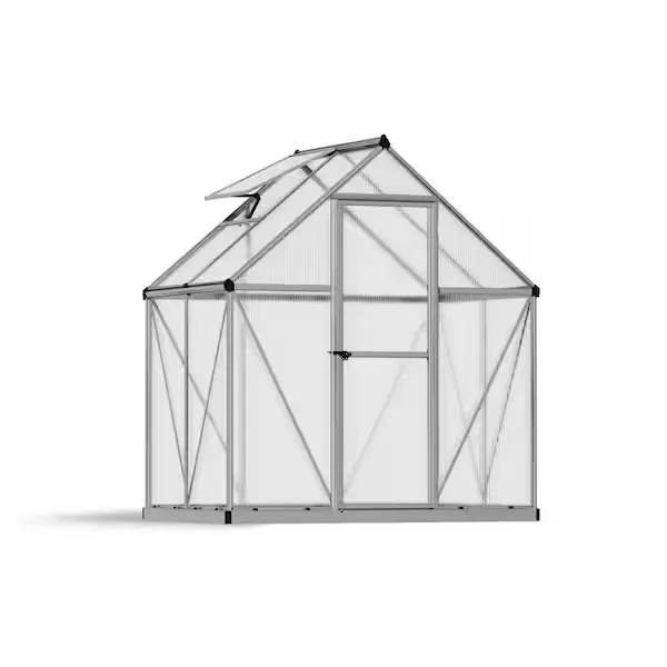 Mythos 6 ft. x 8 ft. Silver/Clear DIY Greenhouse Kit