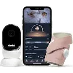 Owlet - Dream Duo: Dream Sock Baby Monitor and HD Camera - Dusty Rose