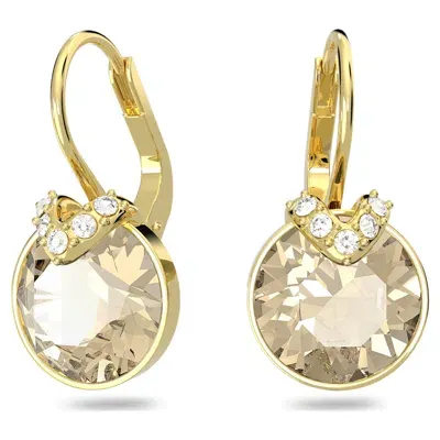 Bella Crystal Drop Clip-on Earrings In Gold