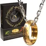 the Noble Collection Lord of the Rings the One Ring with Chain Replica NN1588