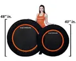 Leaps & Rebounds 40" Mini Fitness Trampoline & Rebounder Gym Equipment, Orange