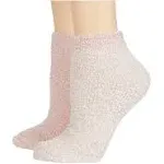 Barefoot Dreams CozyChic 2 Pair Tennis Sock Set Dusty Rose Multi