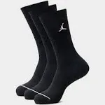 Jordan Everyday Crew Socks (3 Pairs) Black White / L