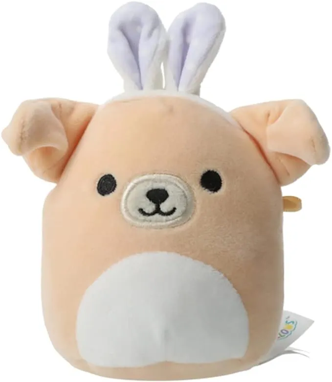 Squishmallows 4.5/'' Stevon The Dog with Bunny Ears, SQER00352