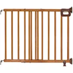 Summer Deluxe Stairway Simple to Secure Wood Safety Pet and Baby Gate, 30&#034;-48&#034;