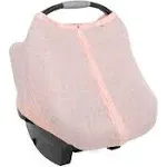 Cotton Muslin Car Seat Canopy - Rose Petal